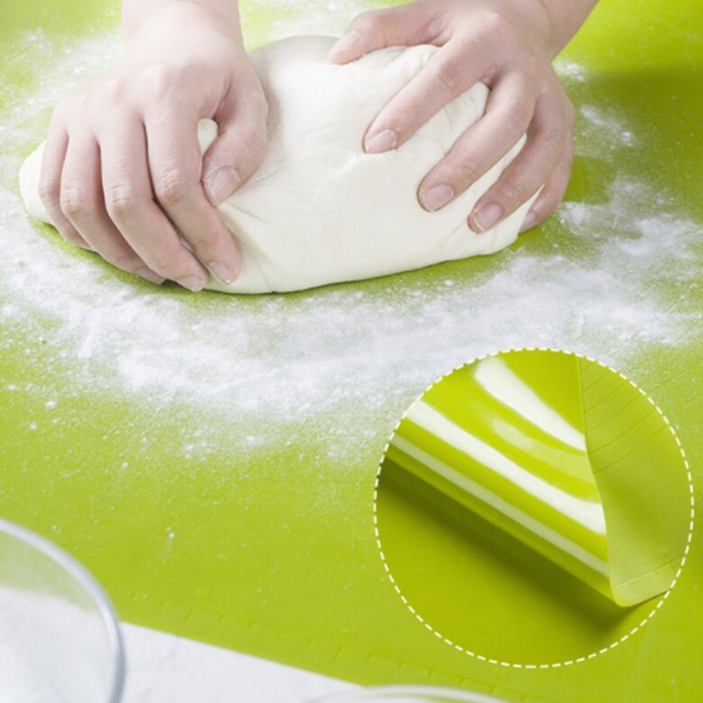 45*65 cm Silikon Ölçekli Kullanımı Kolay Hamur Açma Matı Ekmek Mantı Makarna Hamuru Yoğurma