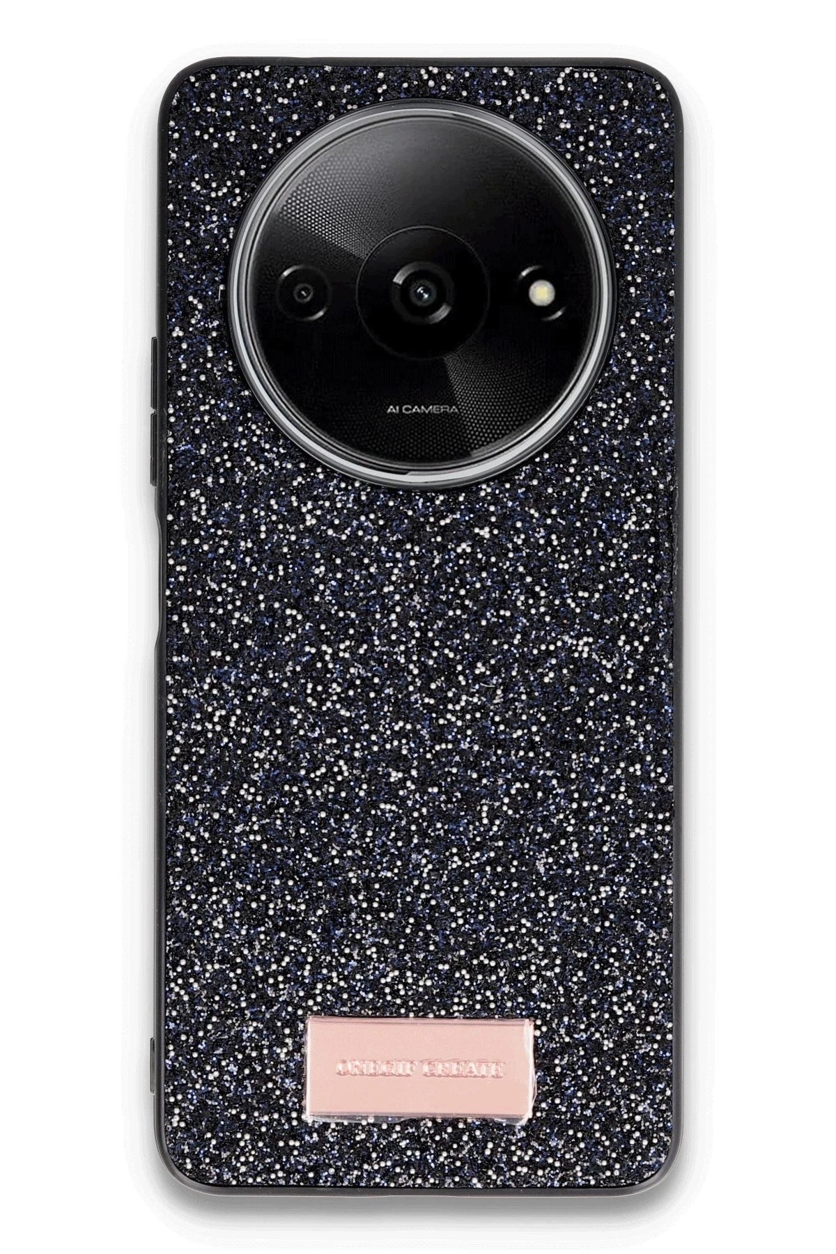 Mey İthalat® Redmi A3 4G Bright Simli Kapak - Siyah