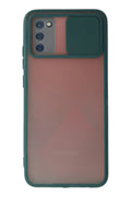 Mey İthalat® Samsung Galaxy A03S Kılıf Palm Buzlu Kamera Sürgülü Silikon - Yeşil