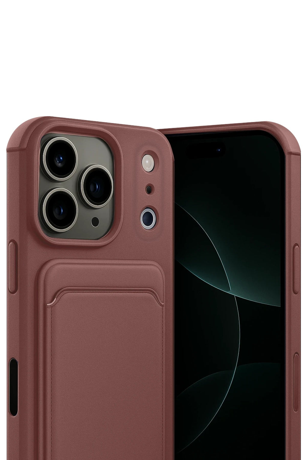 Mey İthalat® iPhone 17 Pro Max Kelvin Kartvizitli Silikon - Bordo