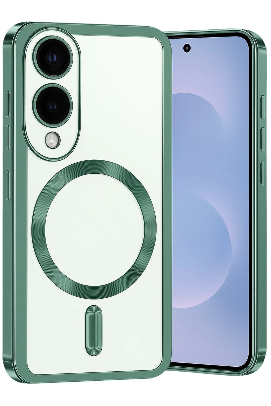 Mey İthalat® Samsung Galaxy S25 Edge Kross Magneticsafe Kapak - Koyu Yeşil