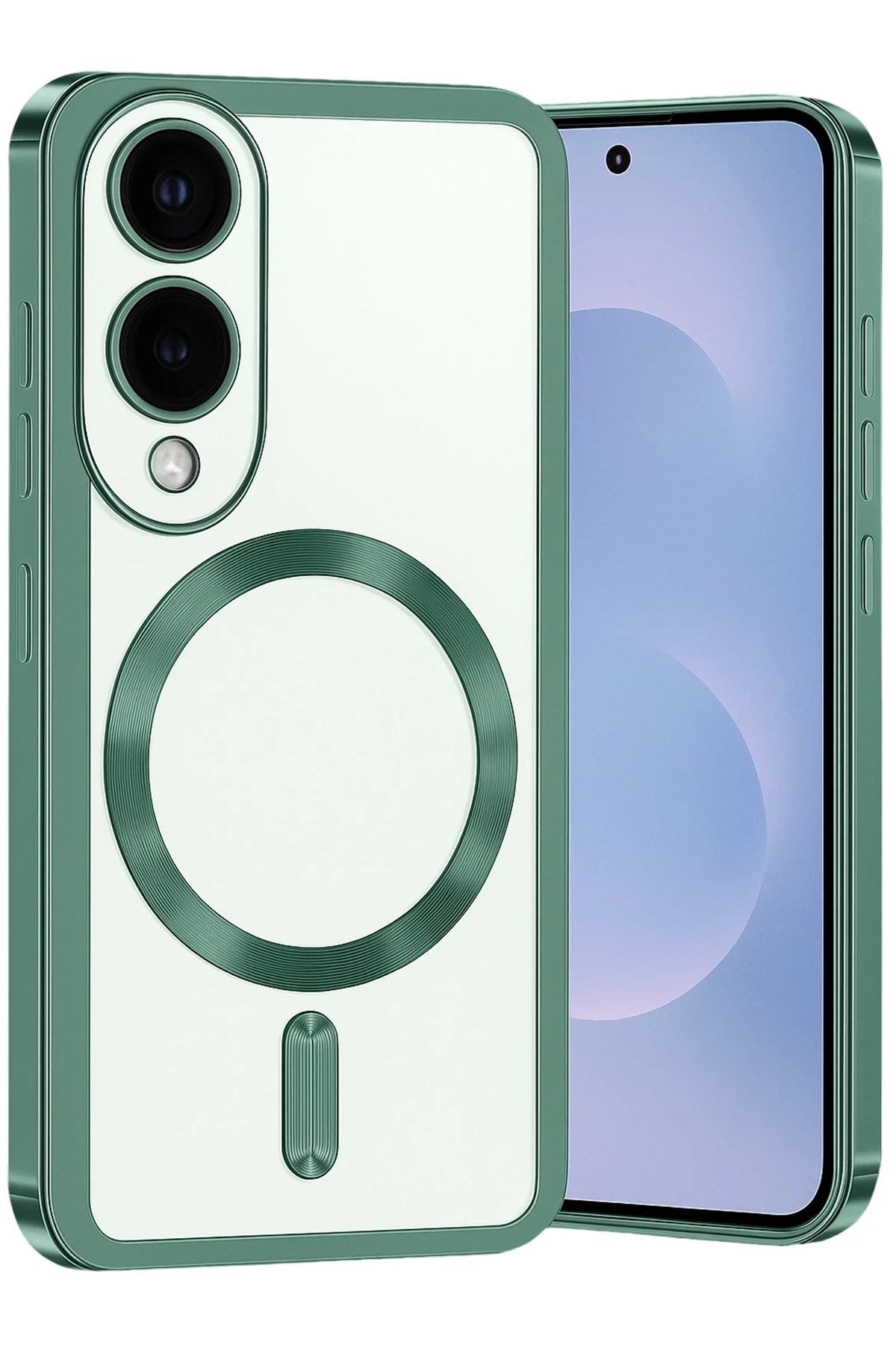 Mey İthalat® Samsung Galaxy S25 Edge Kross Magneticsafe Kapak - Koyu Yeşil