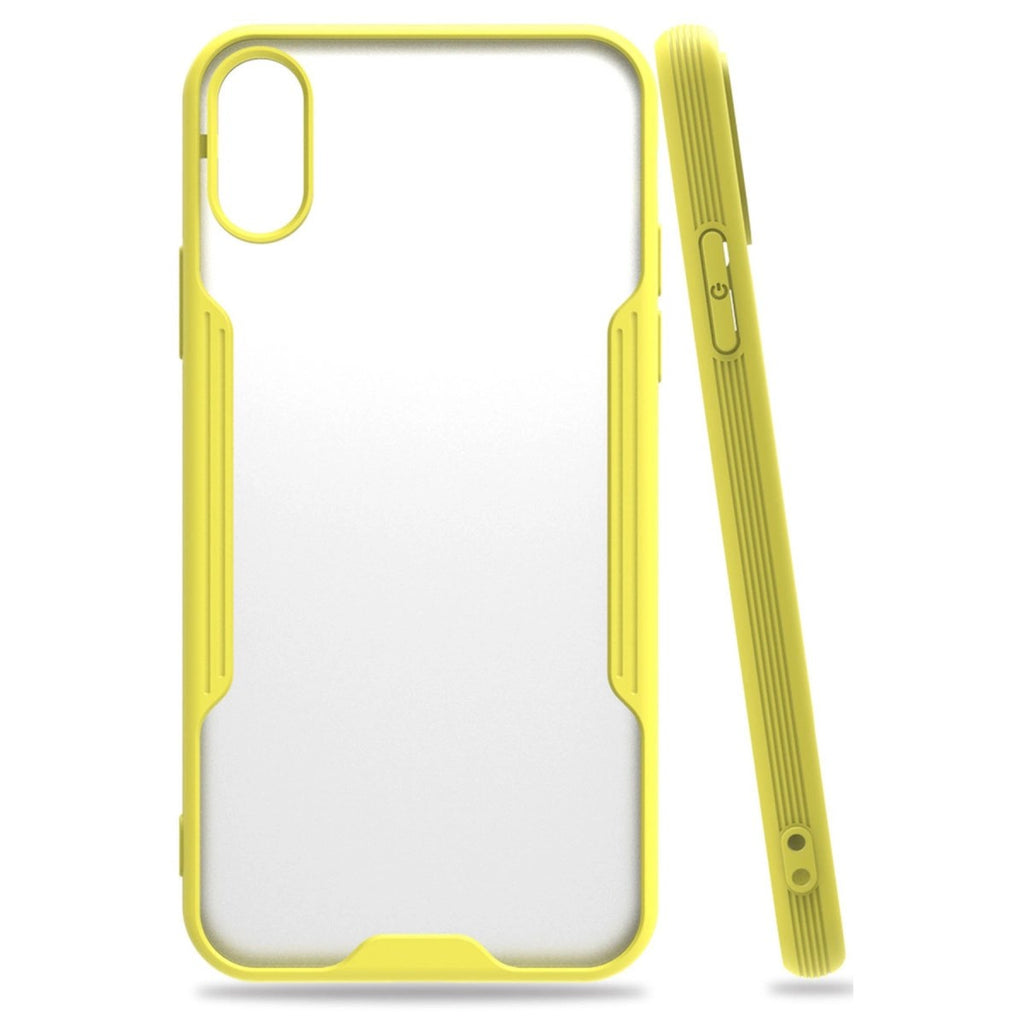 Mey İthalat® iPhone X Kılıf Platin Silikon - Sarı