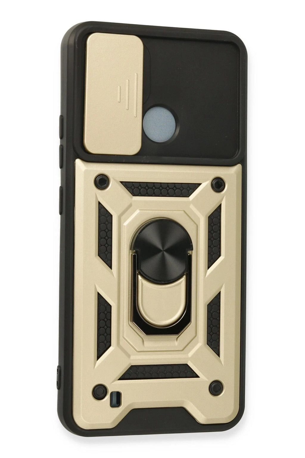 Mey İthalat® Realme C11 2021 Kılıf Pars Lens Yüzüklü Silikon - Gold