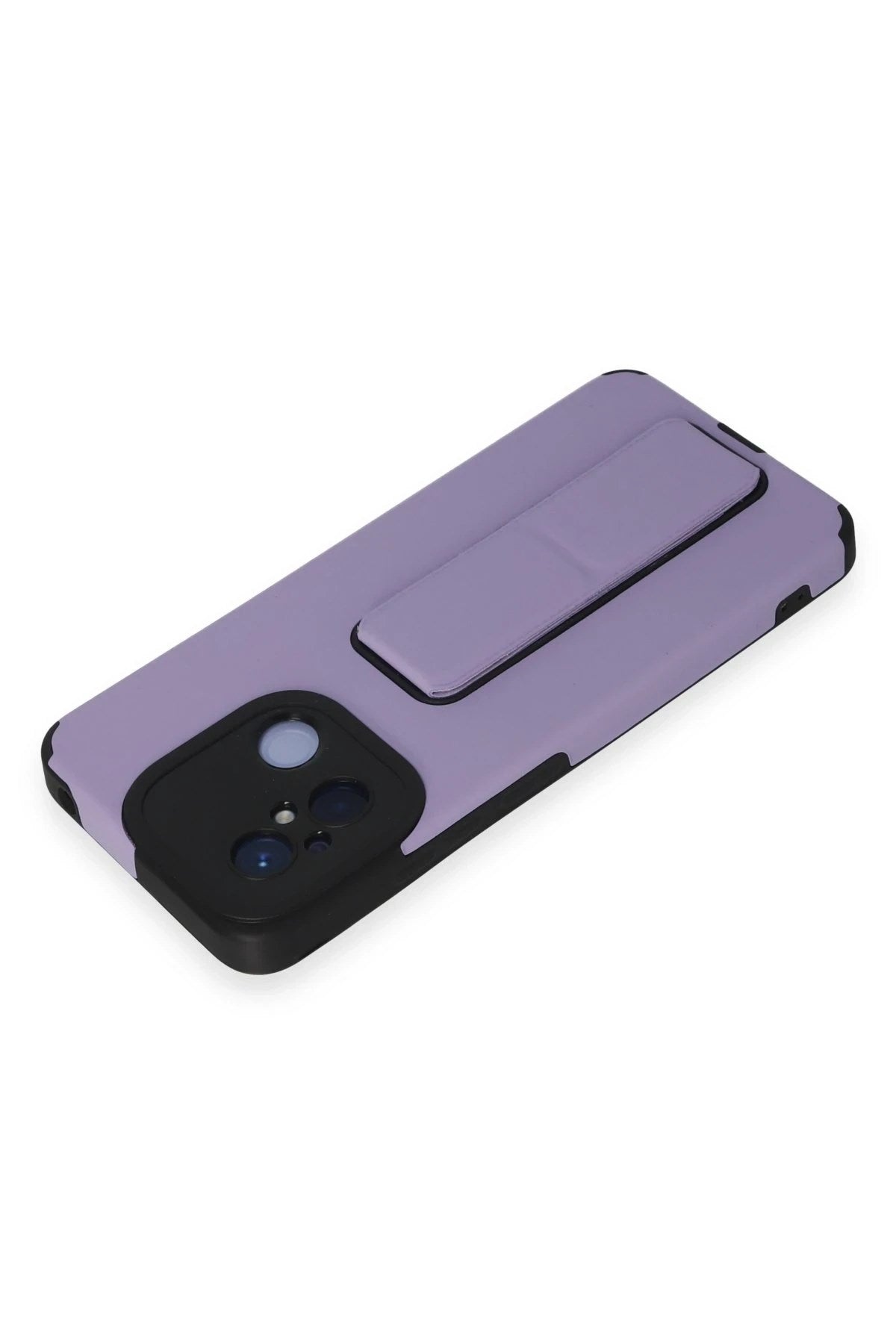 Mey İthalat® Redmi 12C Kılıf Mega Standlı Silikon - Lila
