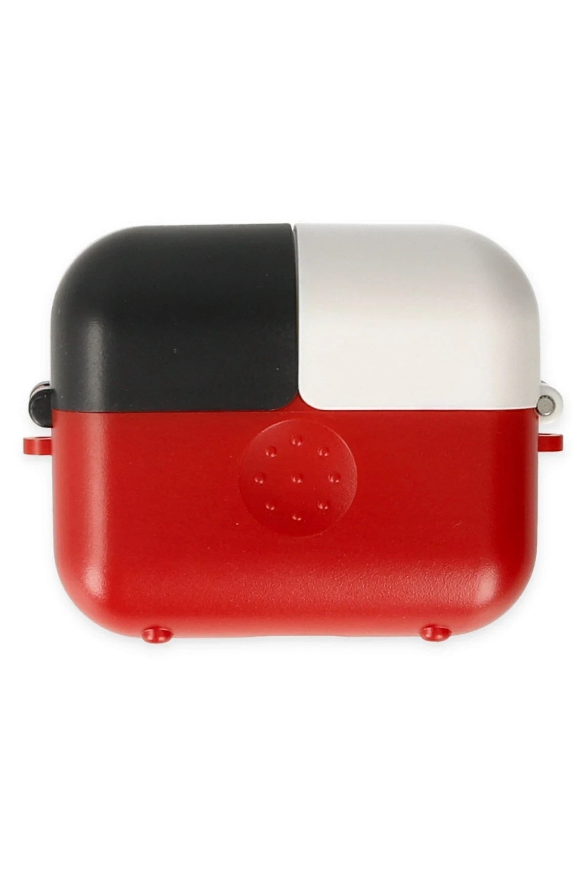 Mey İthalat® Airpods 3 (3.nesil) Basmalı Kılıf - Kırmızı-Siyah-Beyaz