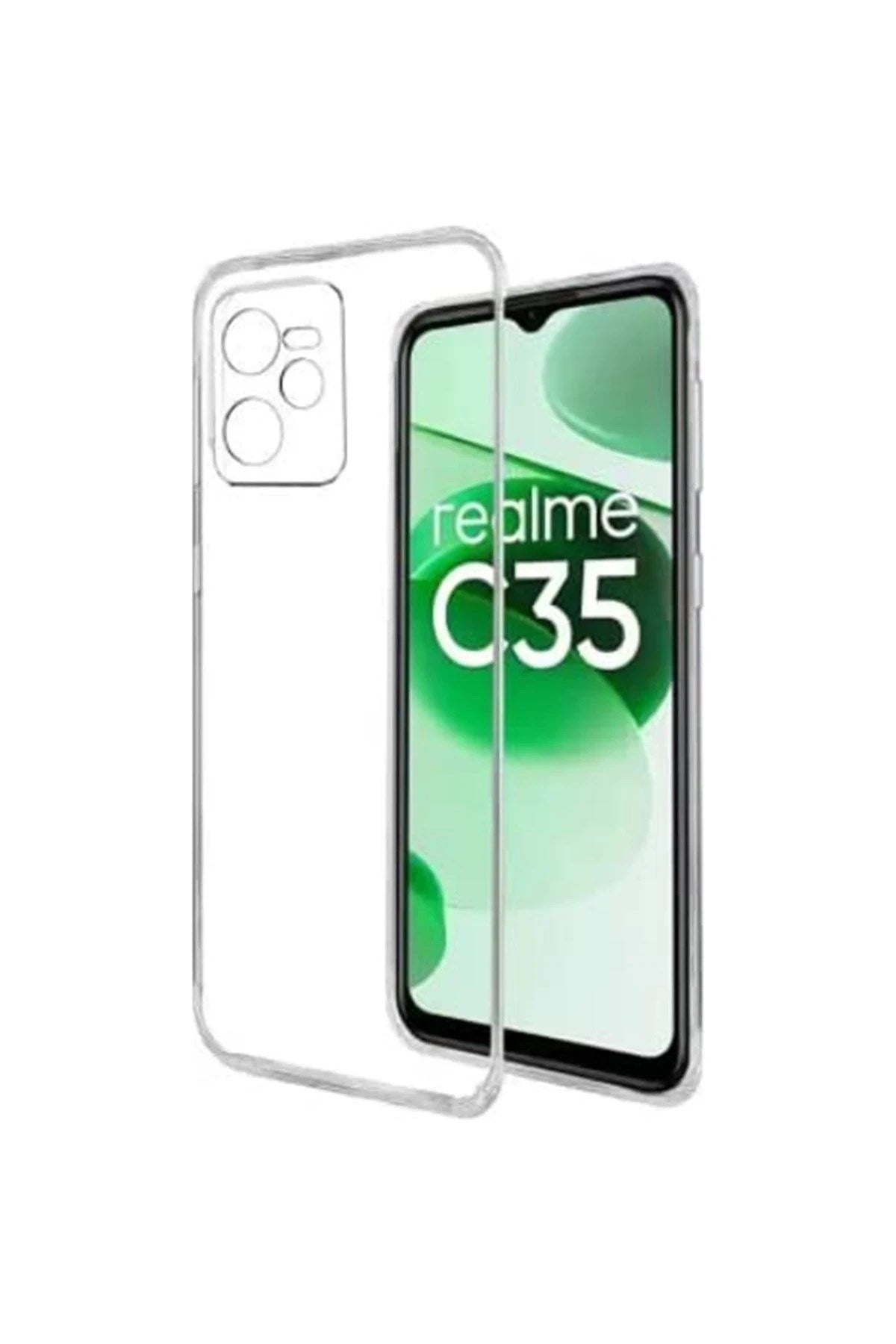 Mey İthalat® Realme C35 Kılıf Lüx Şeffaf Silikon