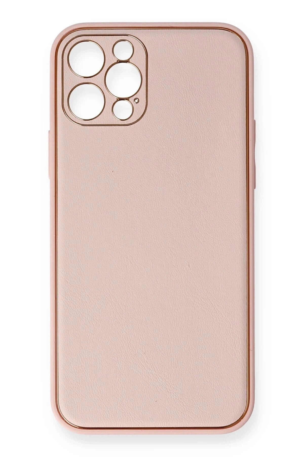 Mey İthalat® iPhone 12 Pro Kılıf Coco Deri Silikon Kapak - Pembe