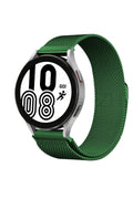 Mey İthalat® Samsung Galaxy Watch 4 Metal Mıknatıslı Kordon - Haki Yeşil