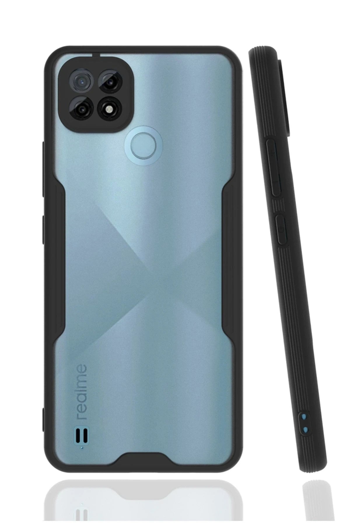 Mey İthalat® Realme C21 Kılıf Platin Silikon - Siyah
