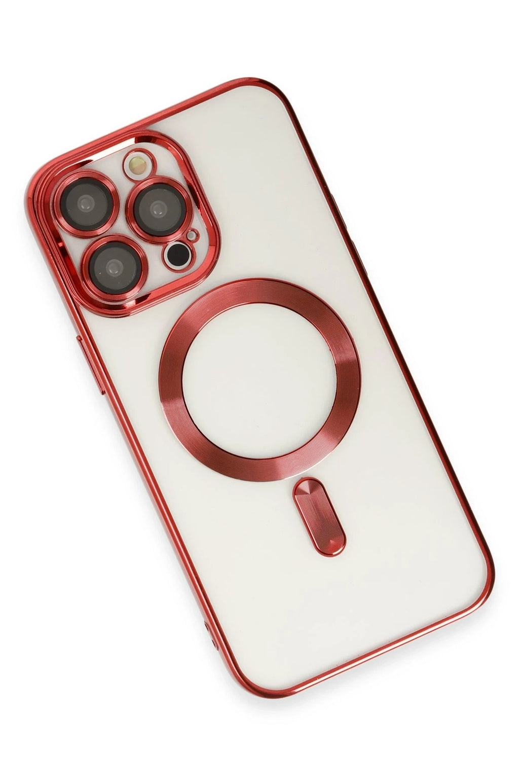 Mey İthalat® iPhone 13 Pro Kılıf Kross Magneticsafe Kapak - Kırmızı