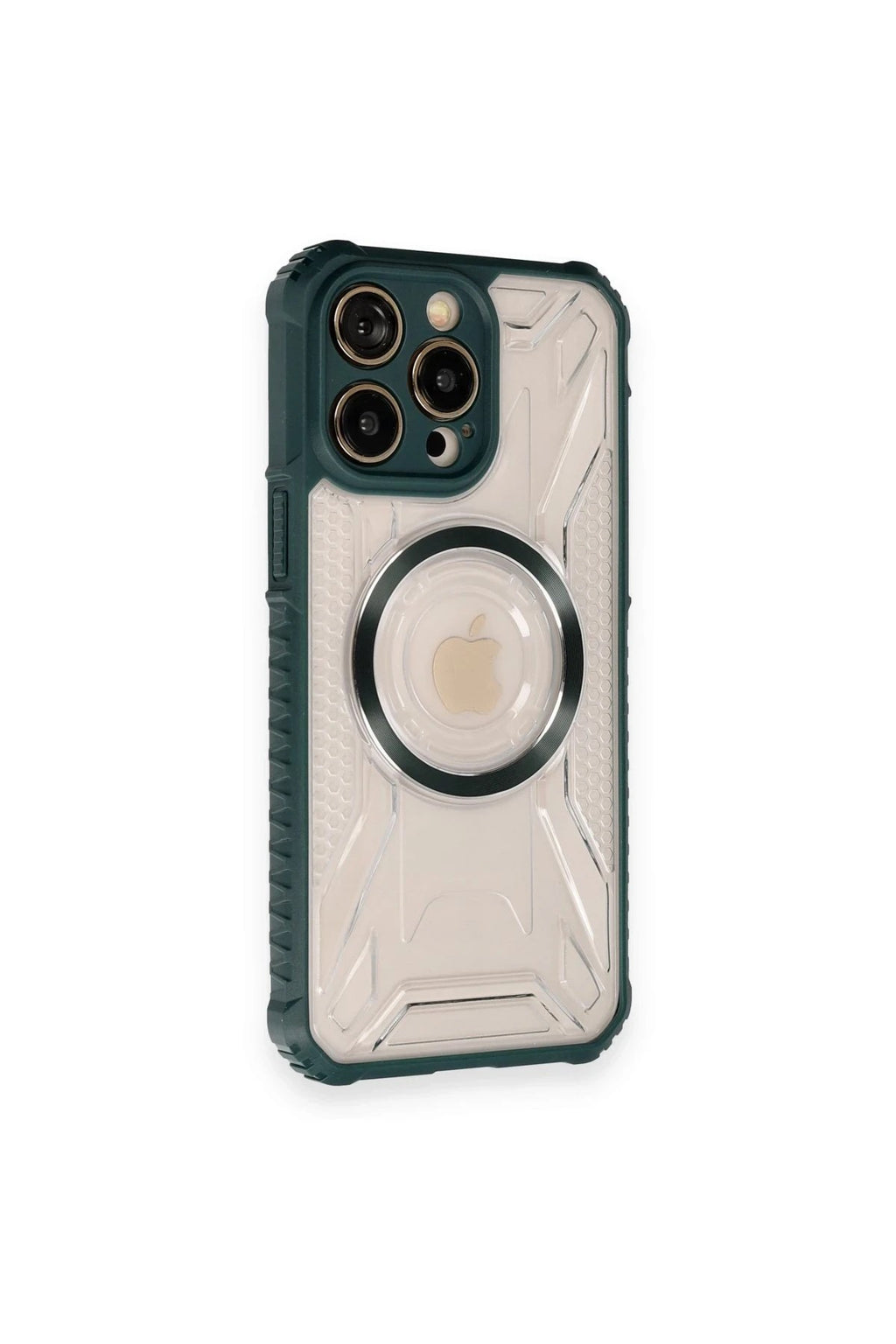 Mey İthalat® iPhone 12 Pro Kılıf Prag Magneticsafe Kapak - Koyu Yeşil