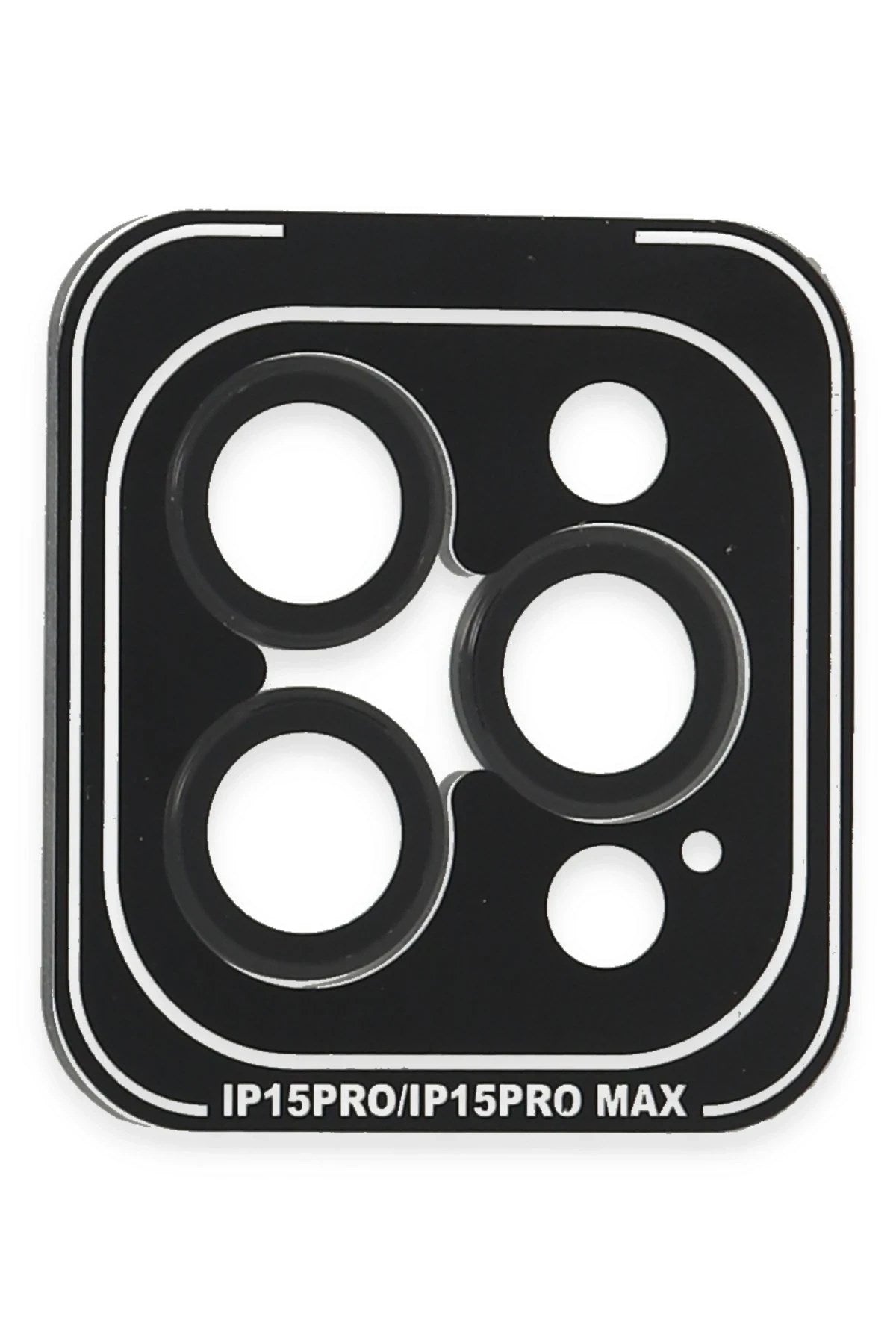 Mey İthalat® iPhone 15 Pro Max PVD Metal Kamera Lens - Siyah