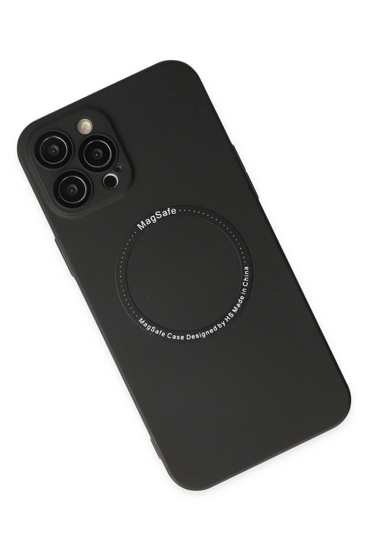 Mey İthalat® iPhone 12 Pro Kılıf Jack Magneticsafe Lens Silikon - Siyah