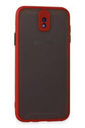 Mey İthalat® Samsung Galaxy J7 Pro / J730 Kılıf Montreal Silikon Kapak - Kırmızı