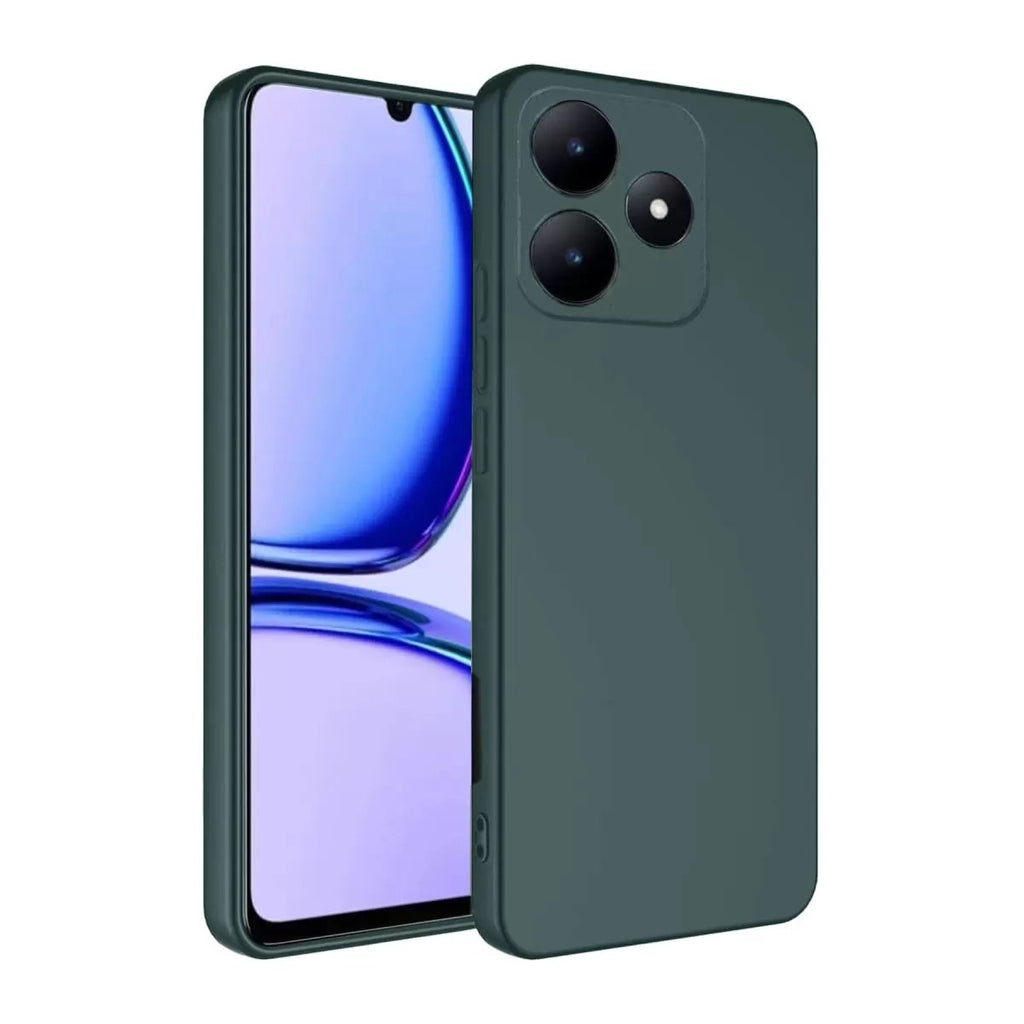 Mey İthalat® Realme C61 Kılıf First Silikon - Koyu Yeşil