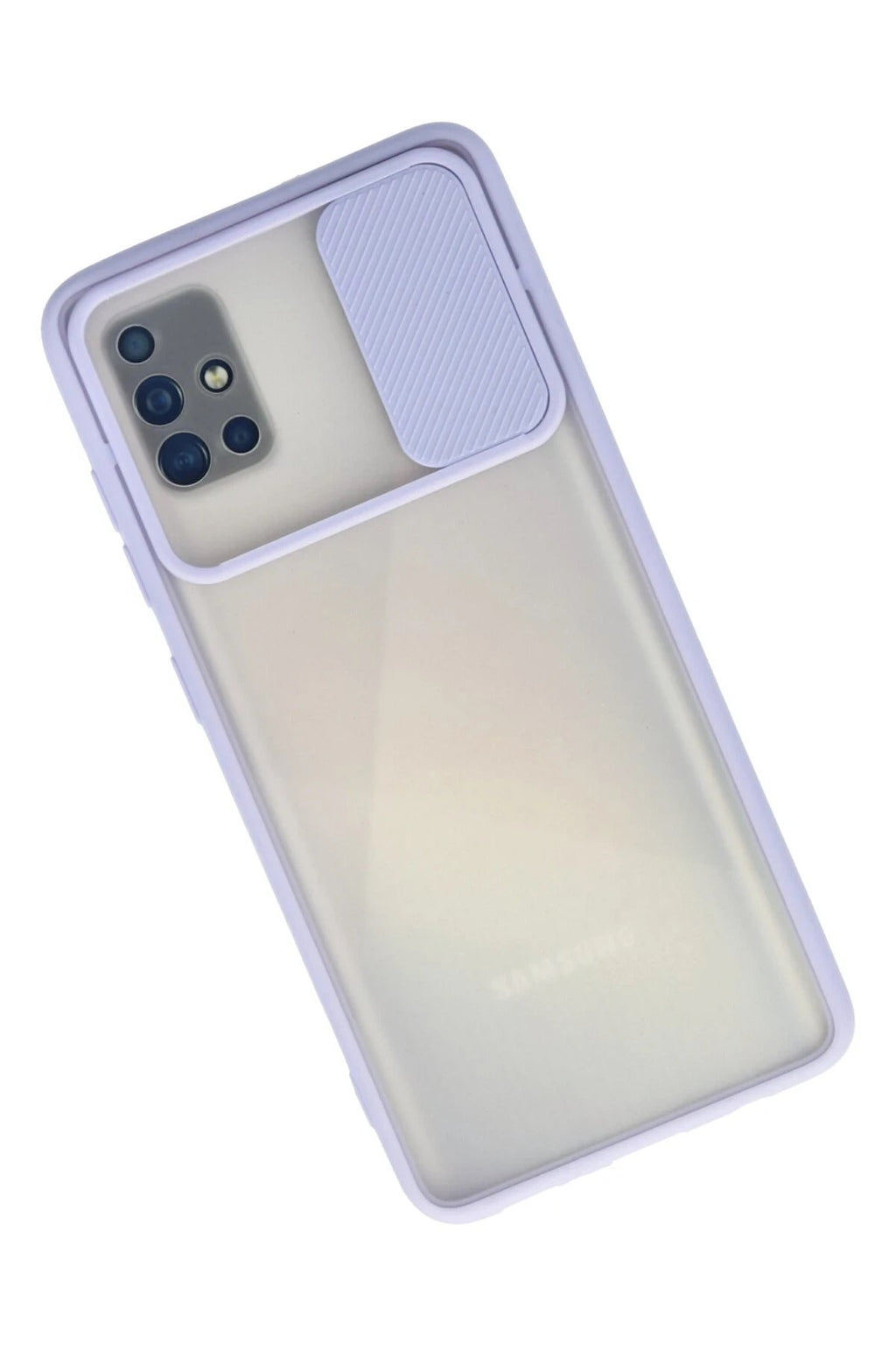 Mey İthalat® Samsung Galaxy A71 Kılıf Palm Buzlu Kamera Sürgülü Silikon - Lila