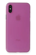 Mey İthalat® iPhone X Kılıf PP Ultra İnce Kapak - Pembe