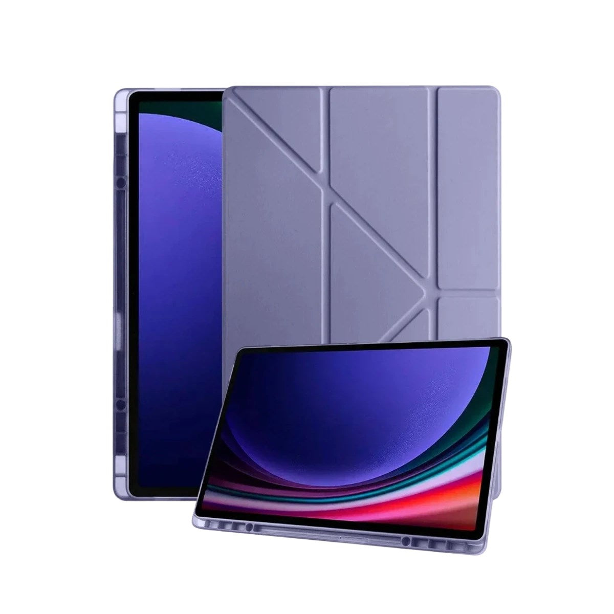 Mey İthalat® Samsung Galaxy Tab A11 Plus Kalemlikli Mars Tablet Kılıfı - Lavender