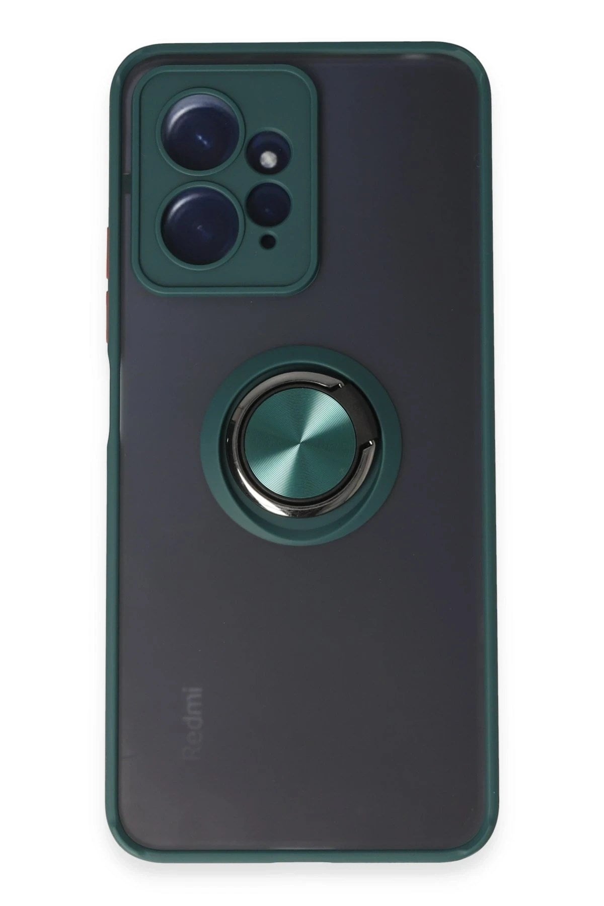 Mey İthalat® Redmi Note 12 4G Kılıf Montreal Yüzüklü Silikon Kapak - Yeşil