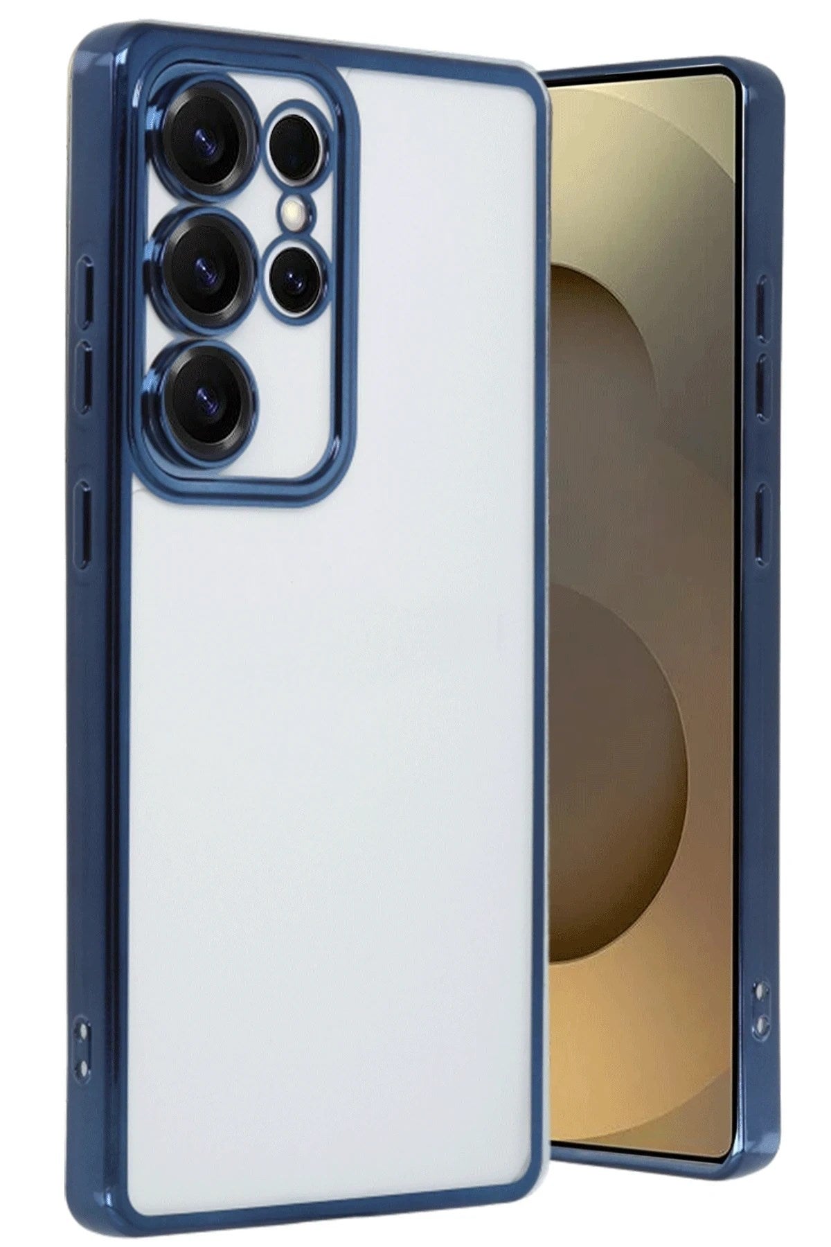 Mey İthalat® Samsung Galaxy S24 Ultra Kılıf Lensli Silikon - Lacivert