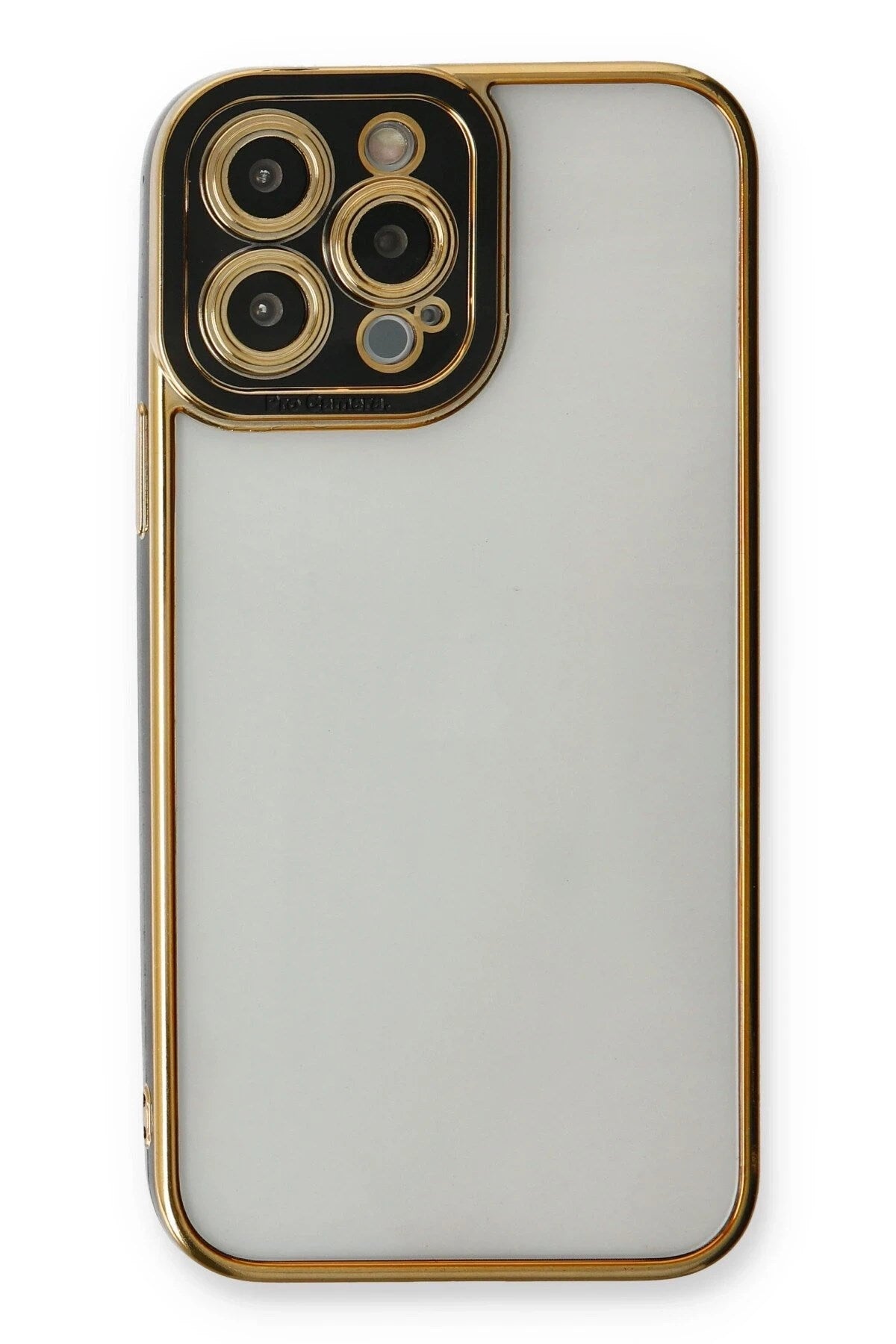 Mey İthalat® iPhone 13 Pro Max Kılıf Liva Lens Silikon - Siyah