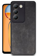 Mey İthalat® Vivo V30 Lite 4G Kılıf Aras Deri Kapak - Siyah