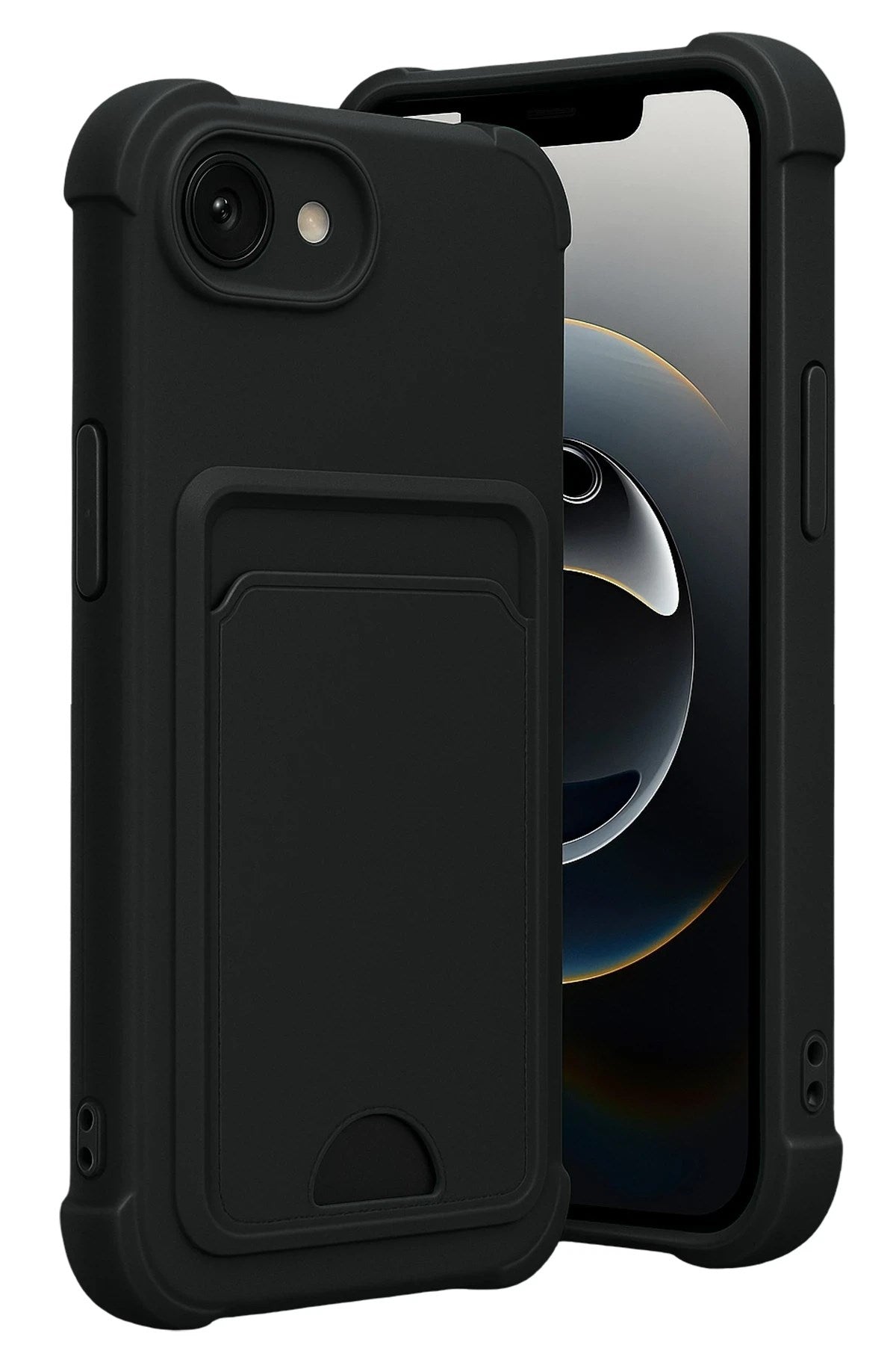 Mey İthalat® iPhone 16E Kelvin Kartvizitli Silikon - Siyah
