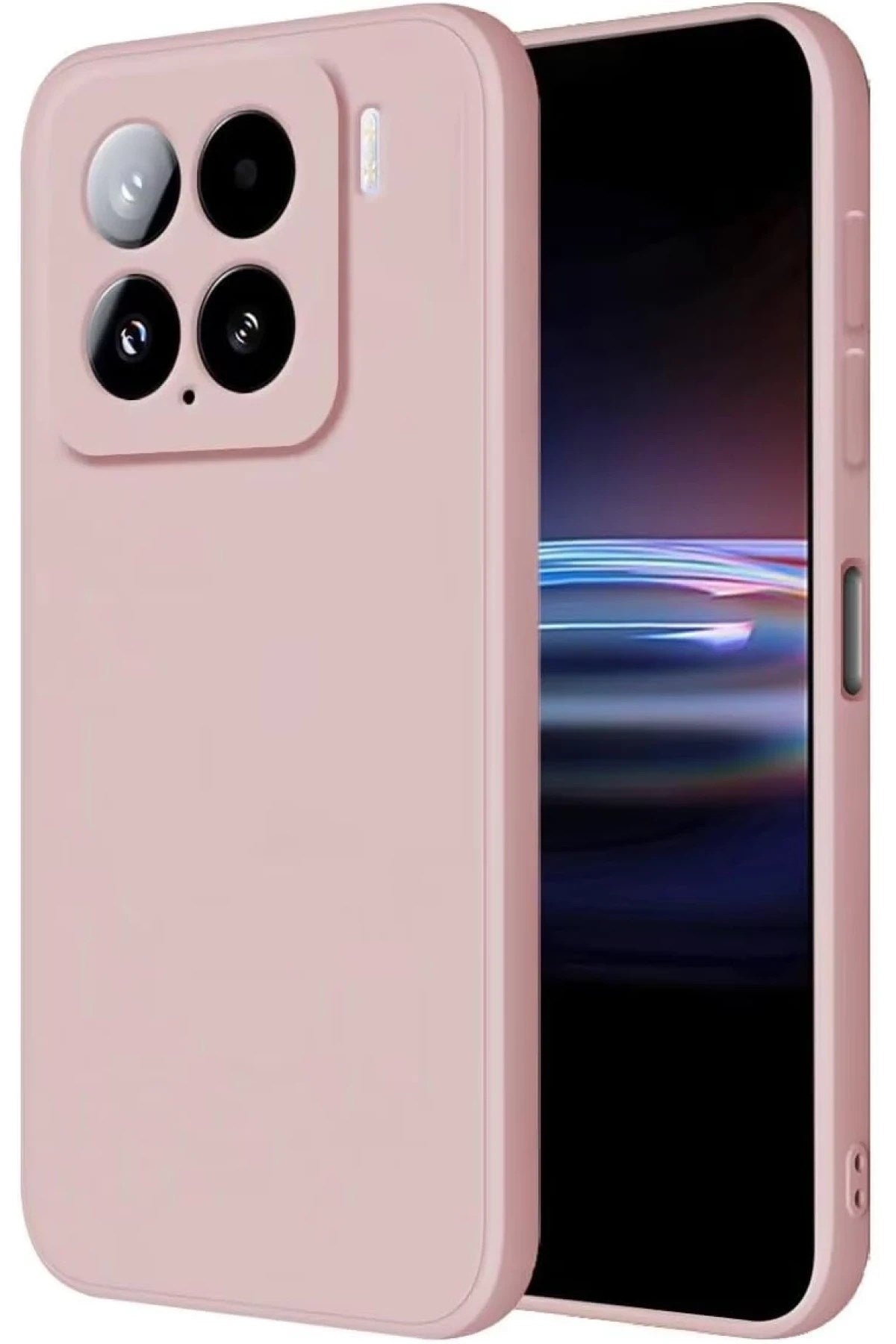 Mey İthalat® Mi 15 Kılıf Nano içi Kadife Silikon - Pudra