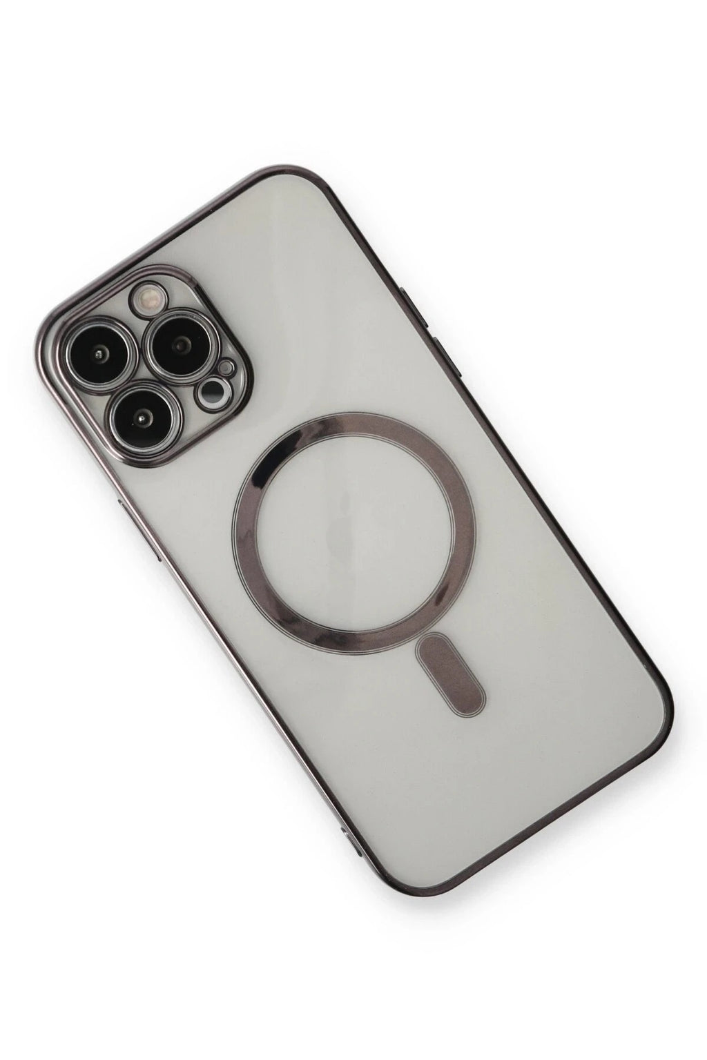 Mey İthalat® iPhone 13 Pro Max Kılıf Magneticsafe Lazer Silikon - Siyah