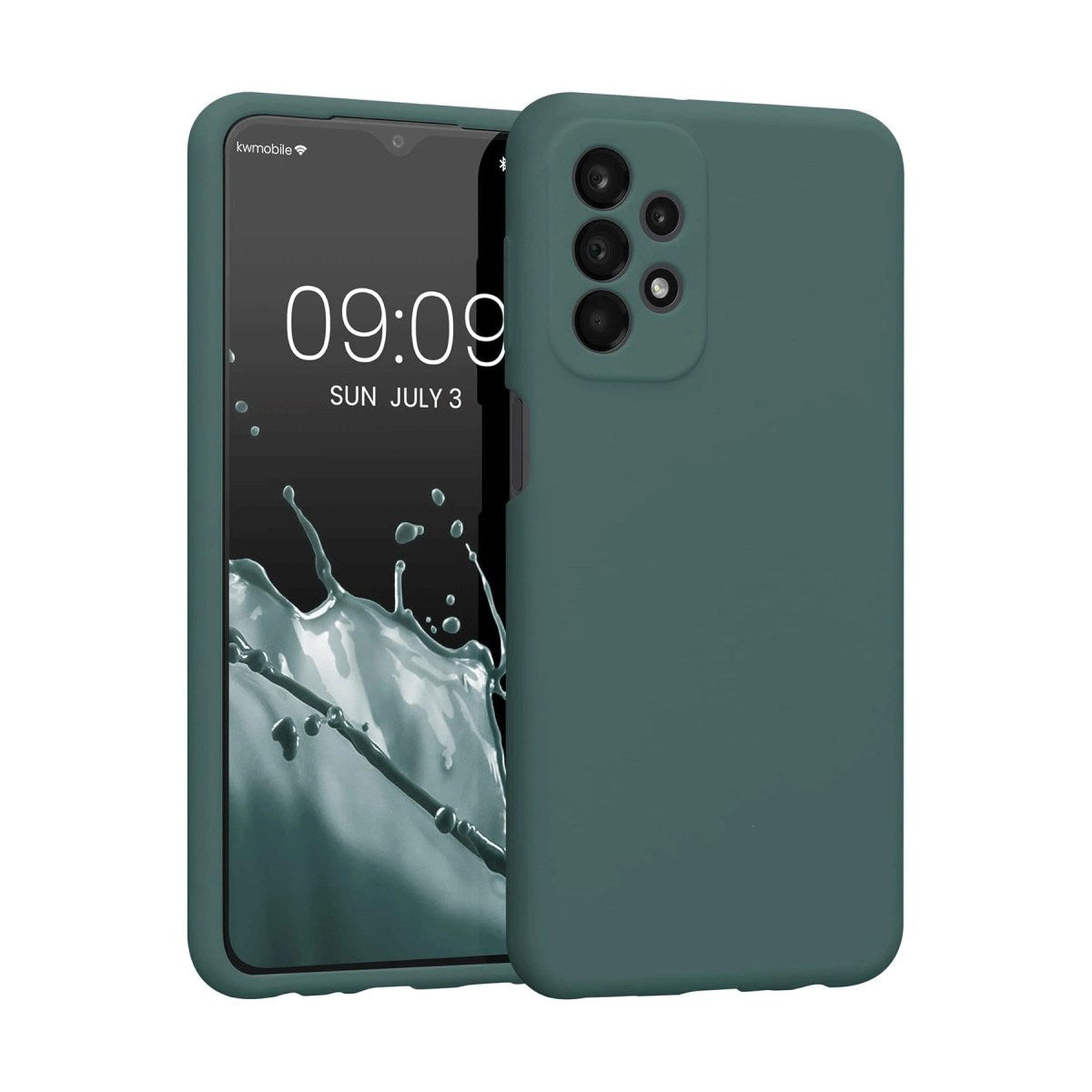 Mey İthalat® Samsung Galaxy A23 4G Kılıf First Silikon - Koyu Yeşil
