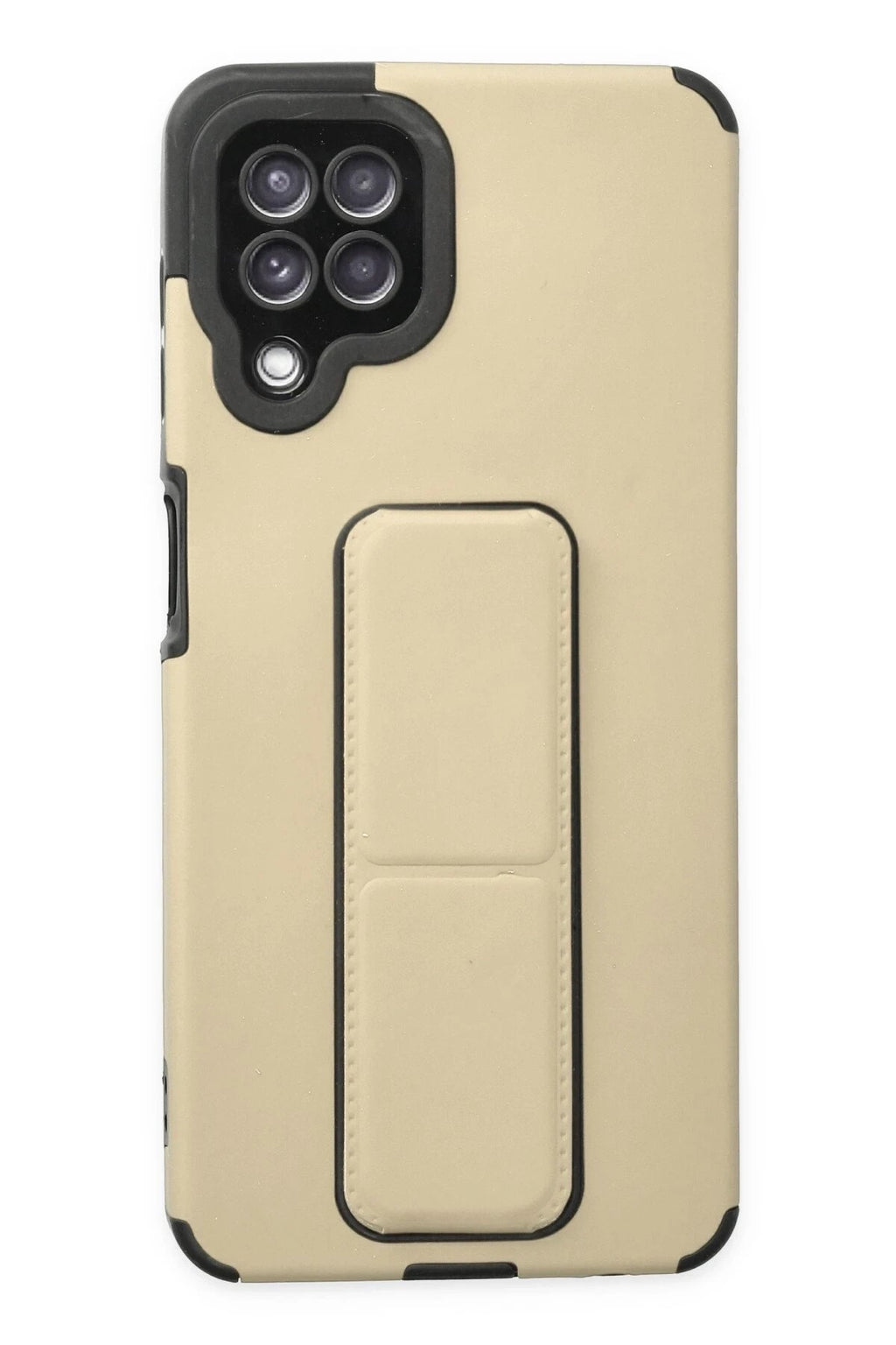 Mey İthalat® Samsung Galaxy A22 Kılıf Mega Standlı Silikon - Gold