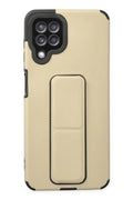 Mey İthalat® Samsung Galaxy A22 Kılıf Mega Standlı Silikon - Gold