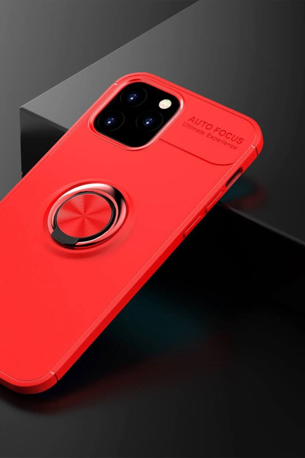Mey İthalat® iPhone 12 Kılıf Range Yüzüklü Silikon - Kırmızı
