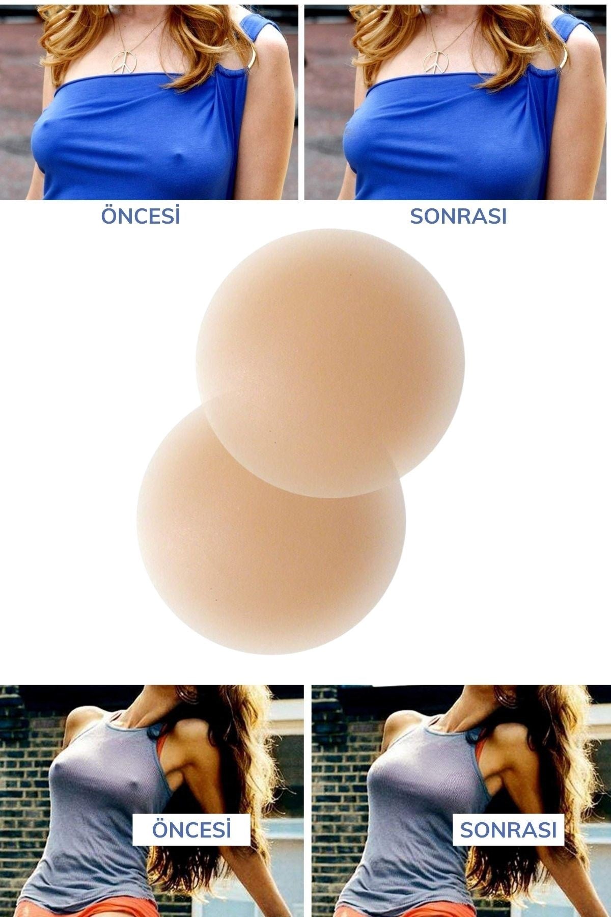 Silikon Göğüs Ucu Kapatıcı Gizleyici Bant Aparat Nipple Pad