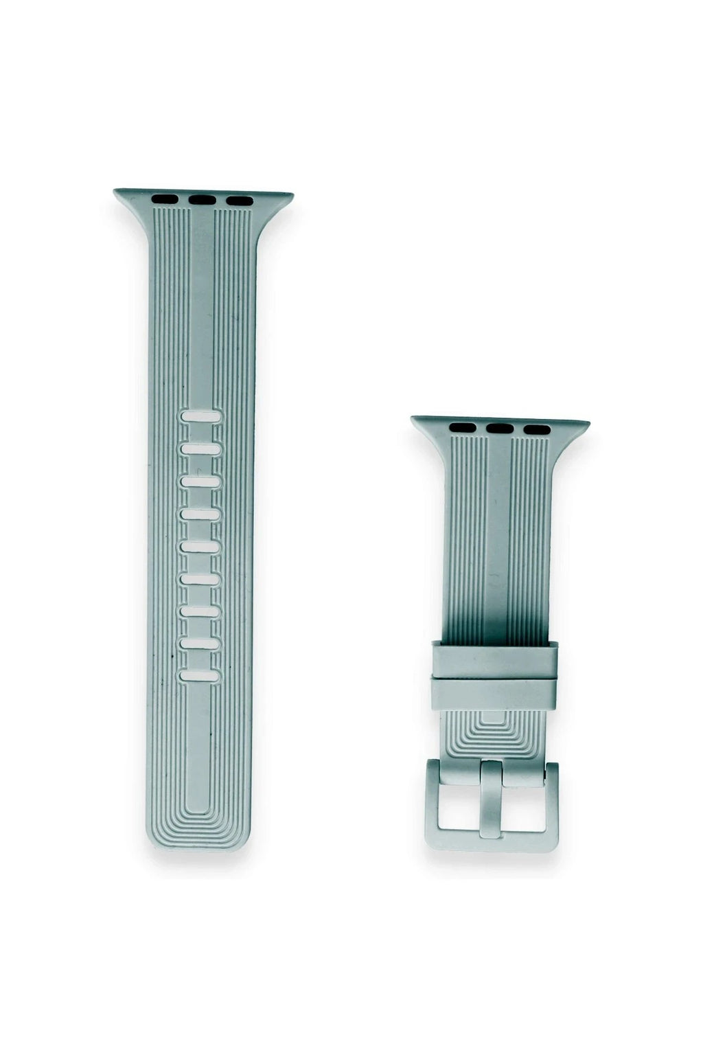Mey İthalat® Watch 38mm KR408 Çizgili Silikon Kordon - Yeşil