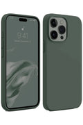 Mey İthalat® iPhone 15 Pro Max Kılıf First Silikon - Koyu Yeşil