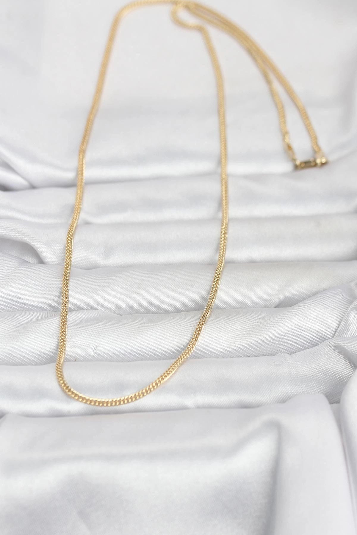 Mey İthalat® CM 14K Gold Renk Dolgun Zincir Model 60 cm Kadın Kolye