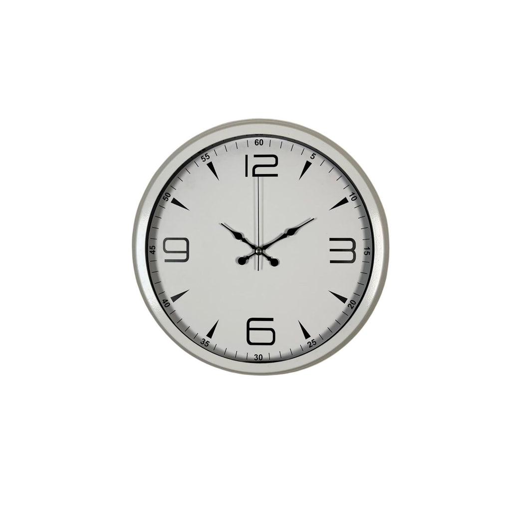 White Index 40 Cm Metal Duvar Saati
