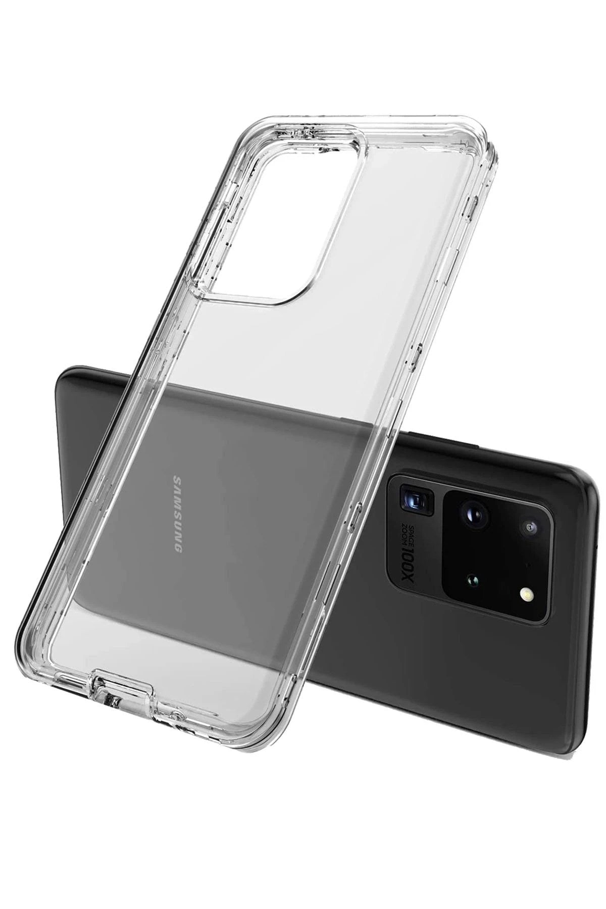 Mey İthalat® Samsung Galaxy S20 Plus Kılıf Lüx Şeffaf Silikon