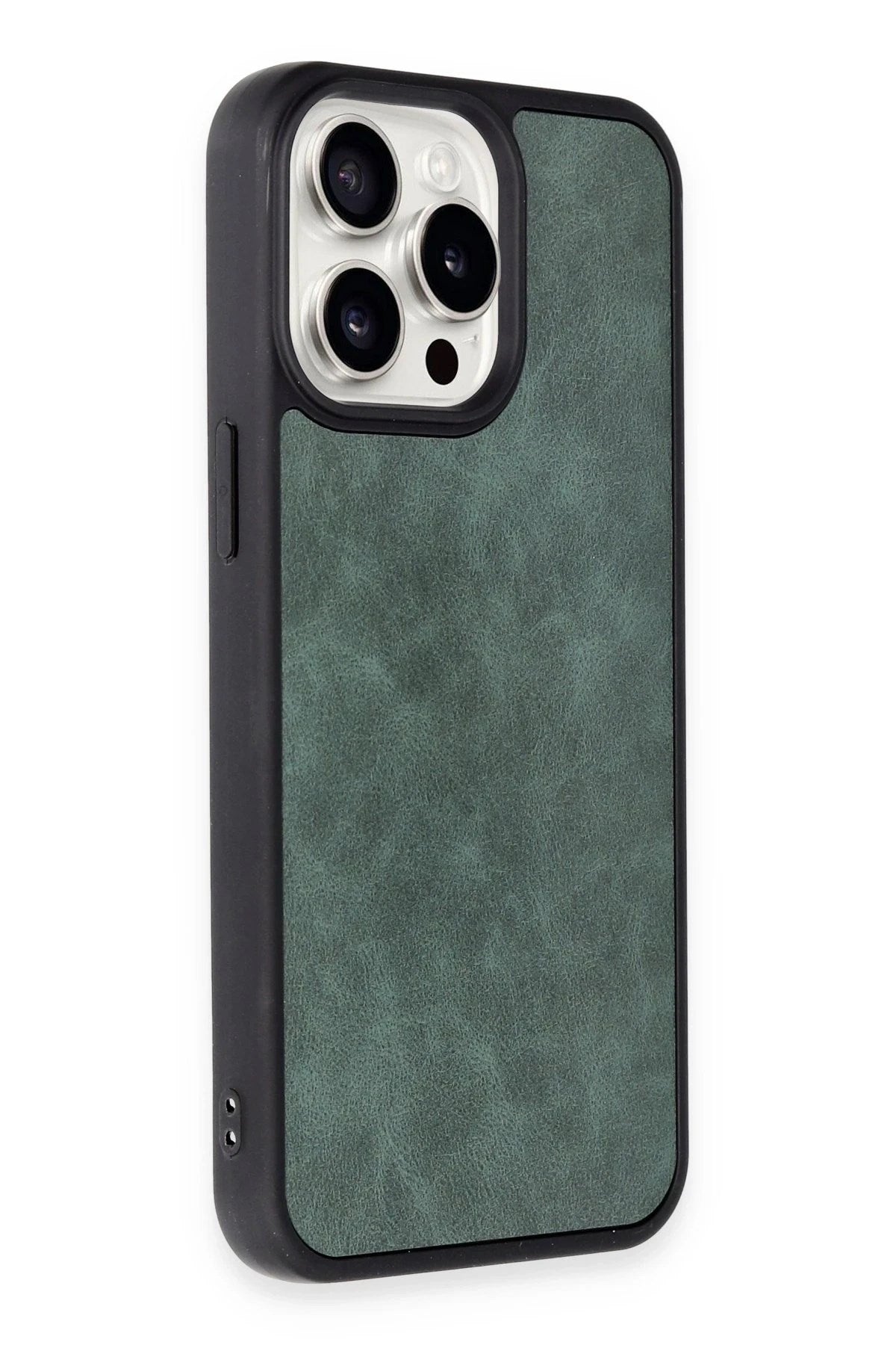 Mey İthalat® iPhone 14 Pro Kılıf Aras Deri Kapak - Koyu Yeşil