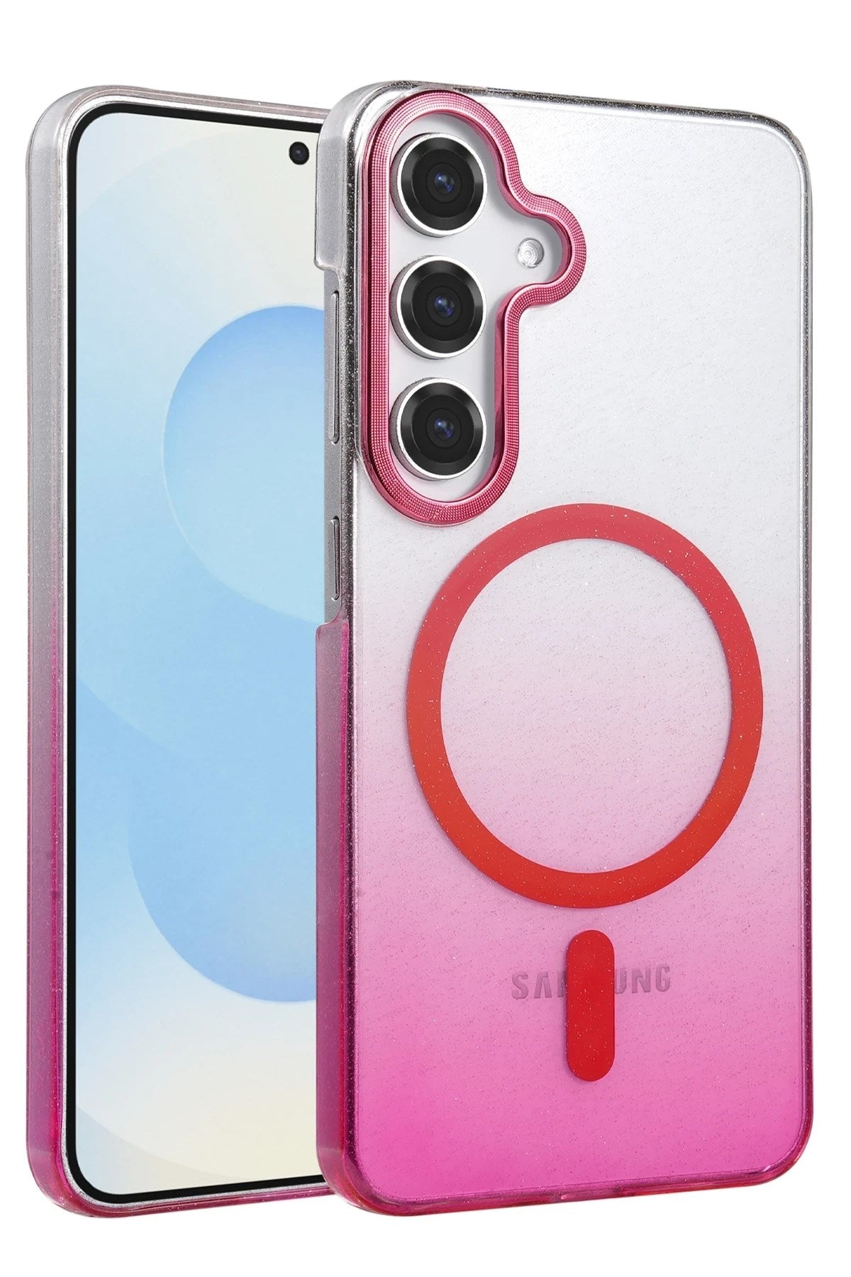 Mey İthalat® Samsung Galaxy S25 Glossy Magsafe Kapak - Pembe
