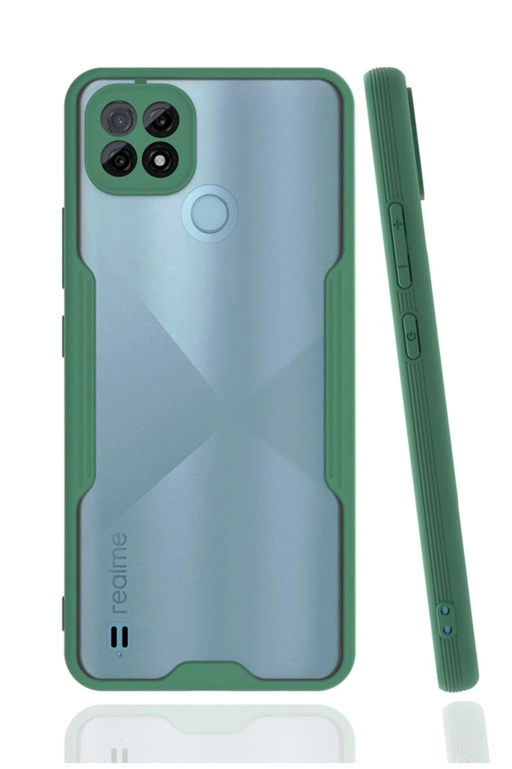 Mey İthalat® Realme C21 Kılıf Platin Silikon - Yeşil