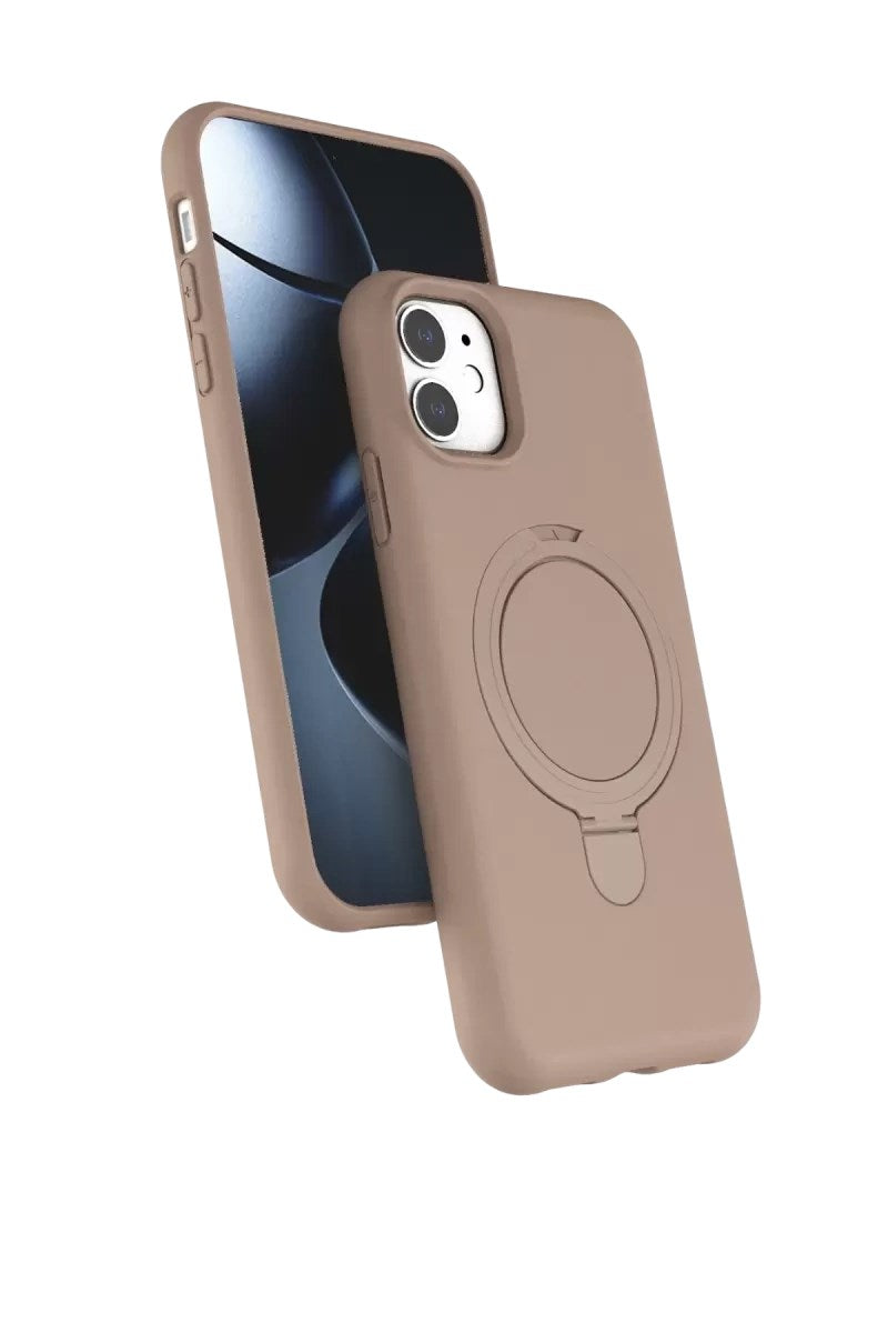 Mey İthalat® iPhone 11 Regal Magsafe Standlı Kapak - Çöl Titanyum