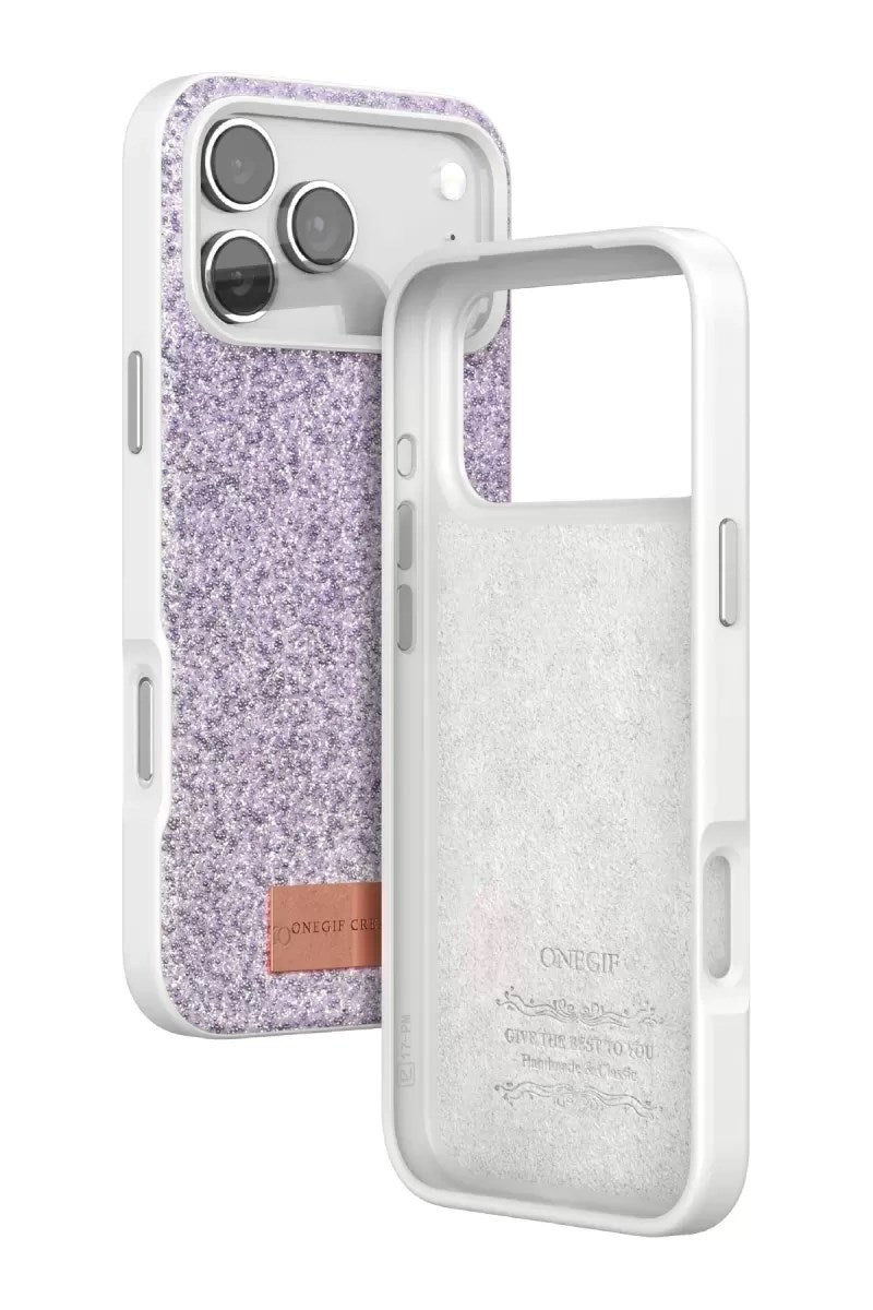 Mey İthalat® iPhone 17 Pro Max Bright Simli Kapak - Lila
