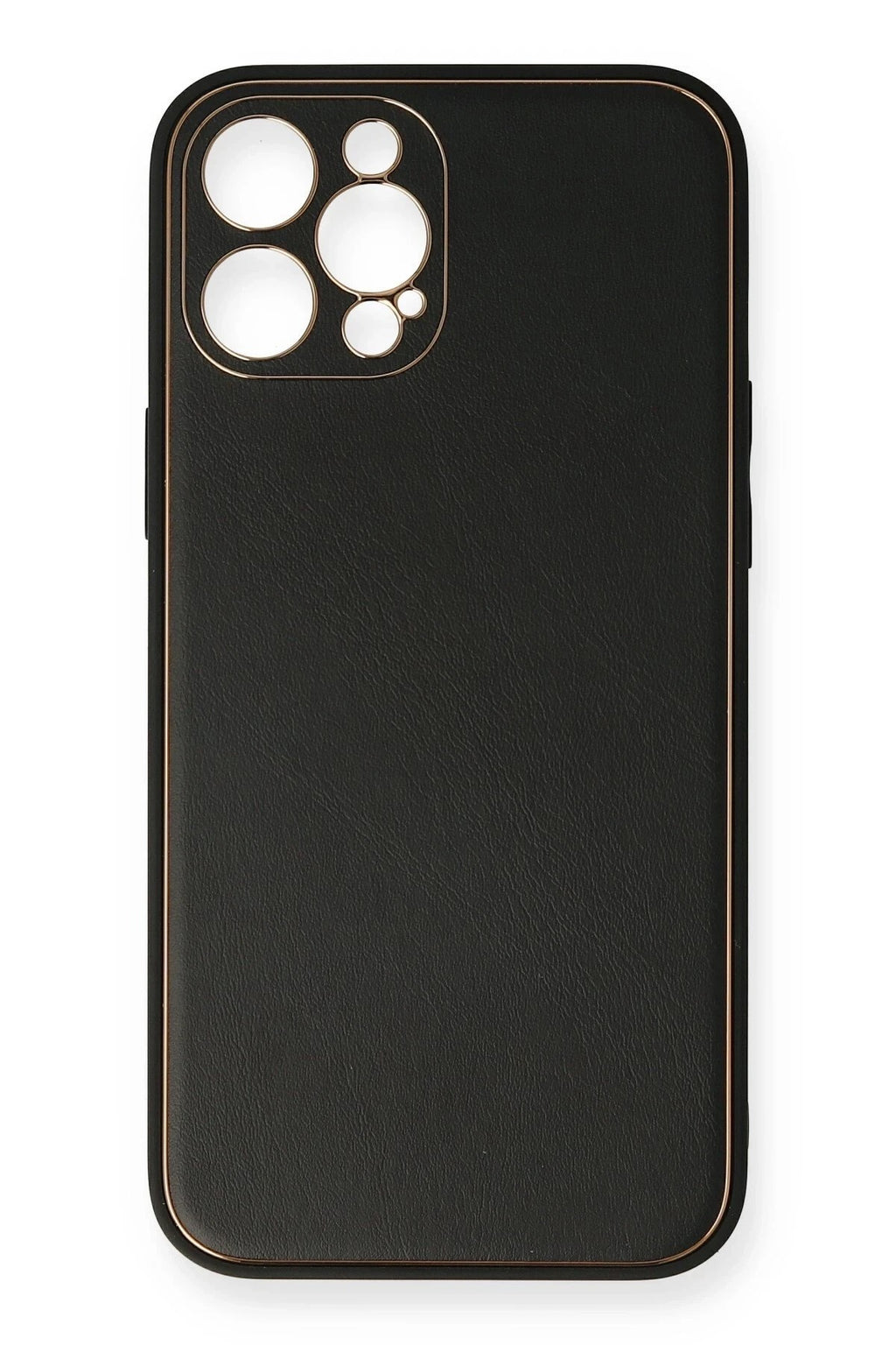 Mey İthalat® iPhone 12 Pro Max Kılıf Coco Deri Silikon Kapak - Siyah