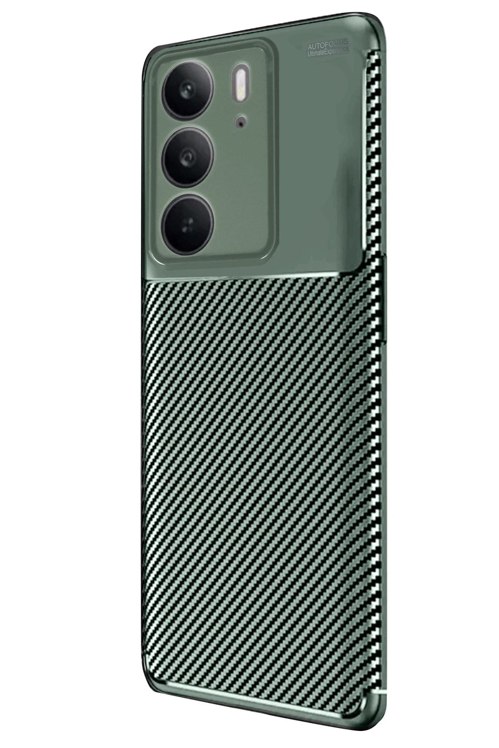 Mey İthalat® Realme C75 4G Auto Focus Karbon Kapak - Koyu Yeşil