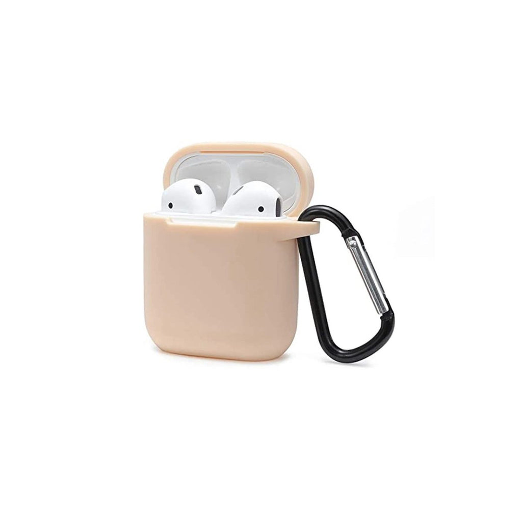Mey İthalat® Airpods 2 (2.nesil) Sert Silikon Kılıf - Bej