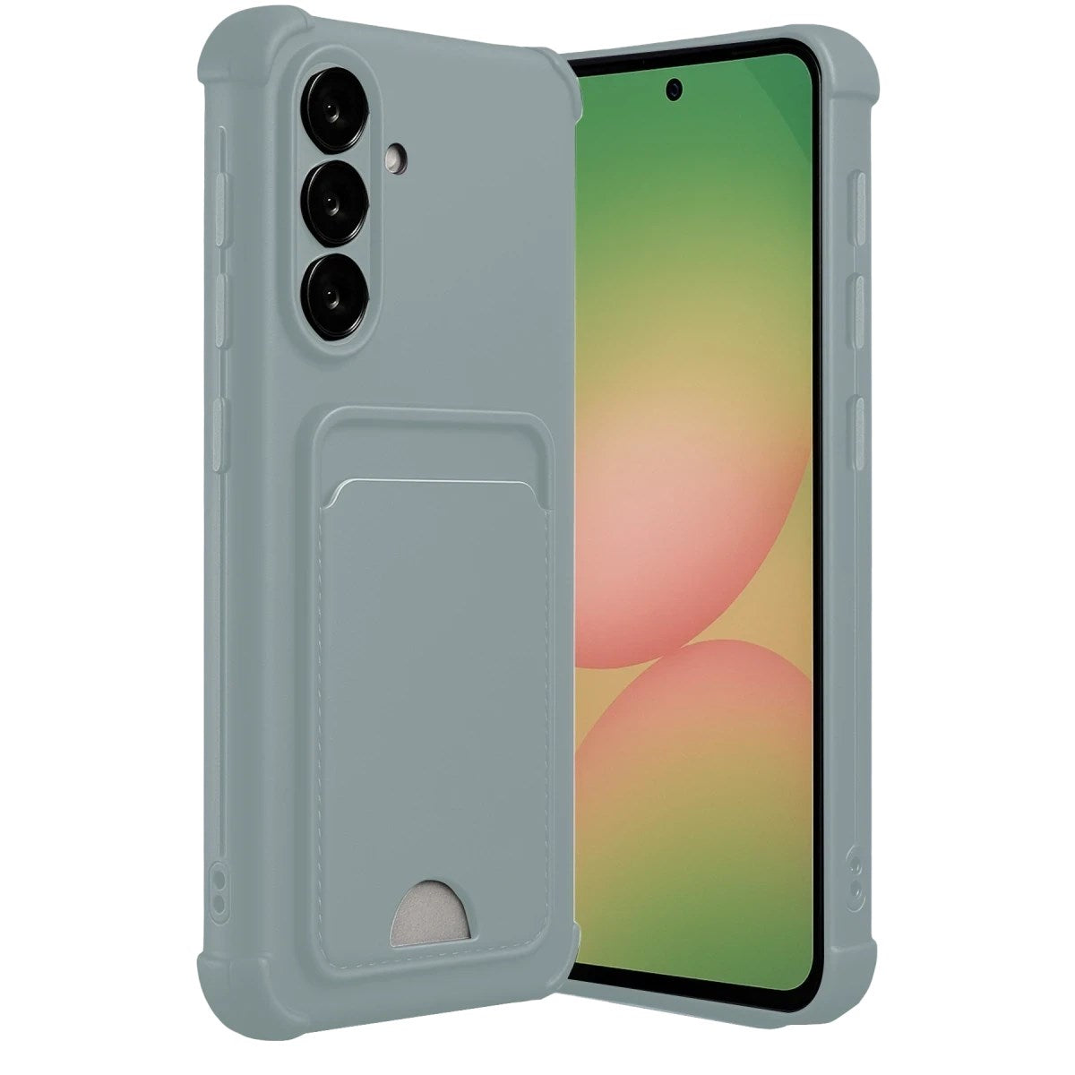Mey İthalat® Samsung Galaxy A56 Kılıf Kelvin Kartvizitli Silikon - Açık Yeşil