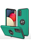 Mey İthalat® Samsung Galaxy A02S Kılıf Elit Yüzüklü Kapak - Yeşil